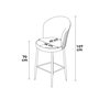 Hanah Home Uras Taburetes de Bar Rojo y Negro (Set de 2)